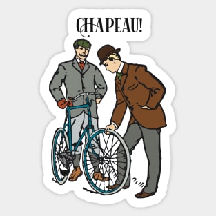 Vintage bicyclists Sticker